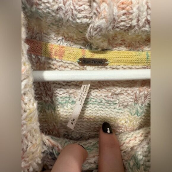 Free People Popsicle Marled Turtleneck Pullover Sweater Size M - Picture 5 of 9